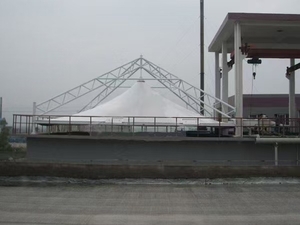 污水池及水处理厂膜结构景观棚和膜结构反吊棚3