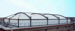 污水池及水处理厂膜结构景观棚和膜结构反吊棚1