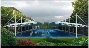 游泳馆膜结构景观棚2